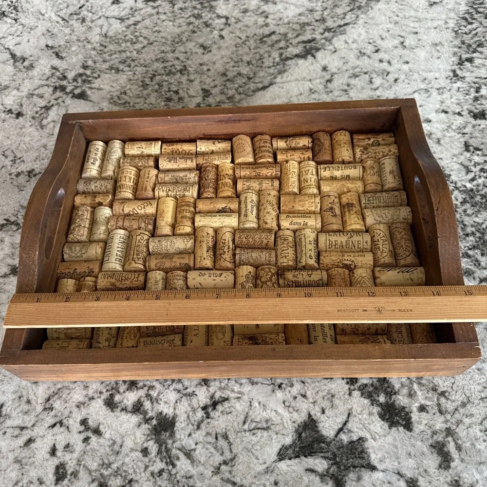 Wine Enthusiast Smooth Wood Serving Tray